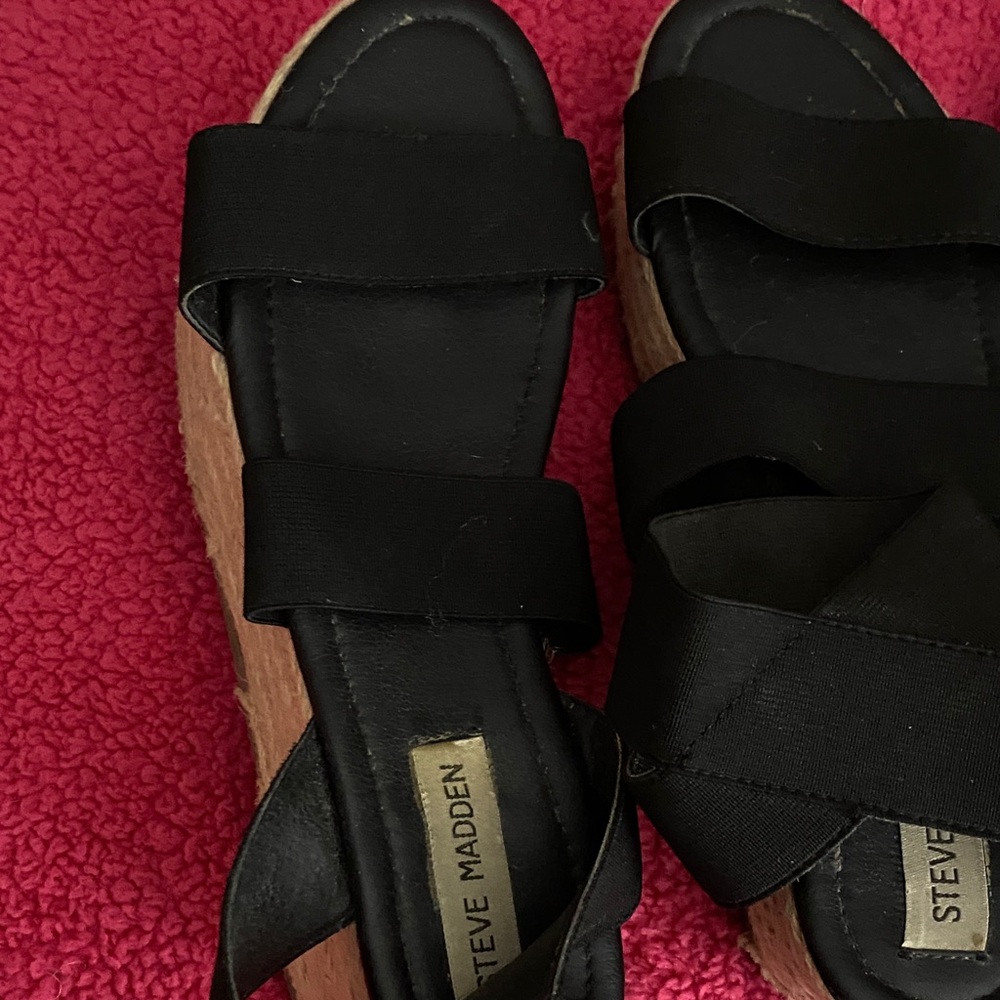 Steve Madden Black Strappy Sandals